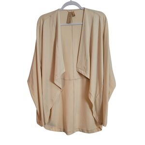 Indyeva Women Khadi Top Open Front Cardigan Minimalist Size Medium Clean Girl